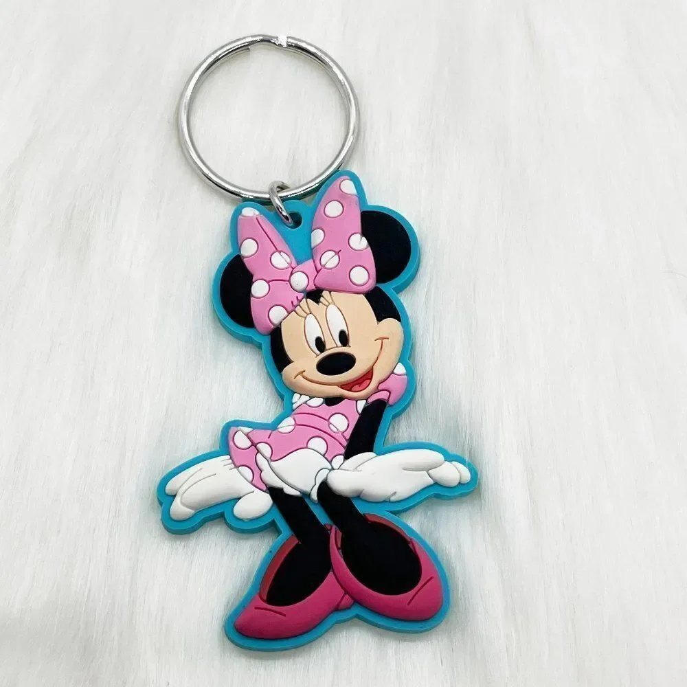 🔮 5/$25 Disney Minnie Mouse Soft‎ Plastic Keychain